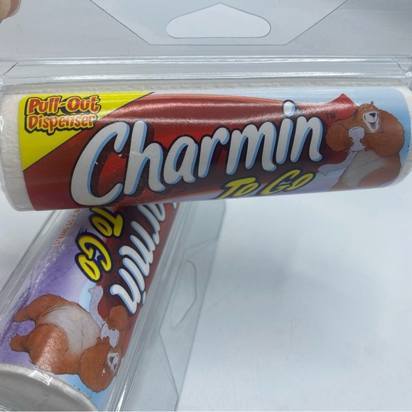 2 Charmin To Go Toilet Paper 1Ply Bath Tissue 55 Sheets Dispenser Vintage - Picture 3 of 5